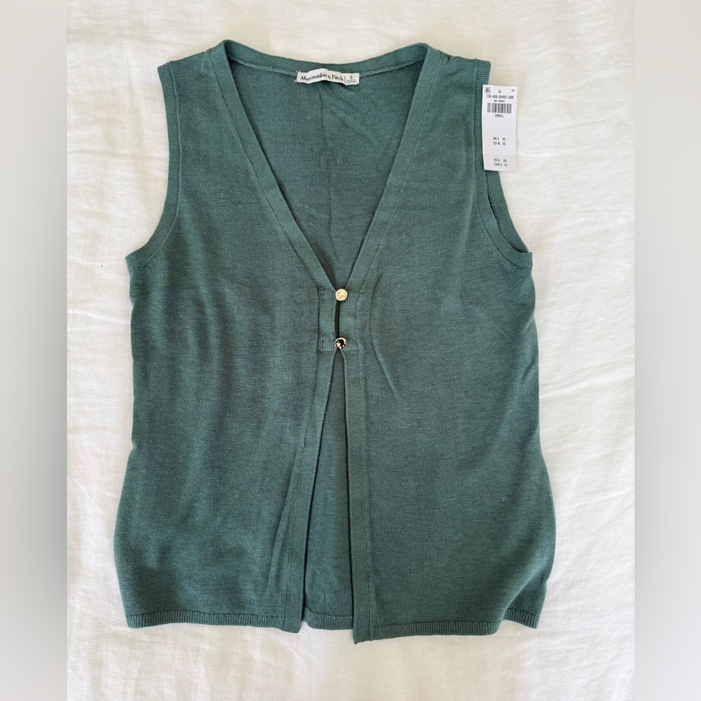 BRAND NEW Abercrombie & Fitch Teal Knit Top